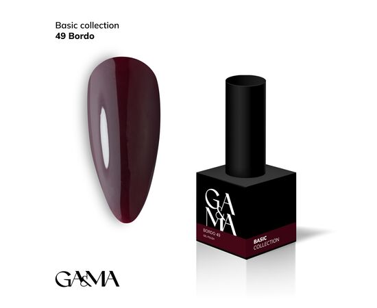 GA&MA. Gel polish #49 BORDEAUX, 10 ml, гель-лак, бордо #1