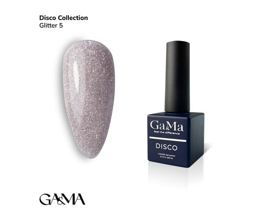 GA&MA. Reflective Gel polish, HOLOGRAPHIC GLITTER #5, 10 ml, гель-лак світловідбиваючий #1