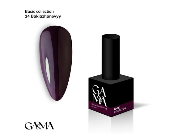 GA&MA. Gel polish #14 EGGPLANT, 10 ml, гель-лак, баклажановий #1