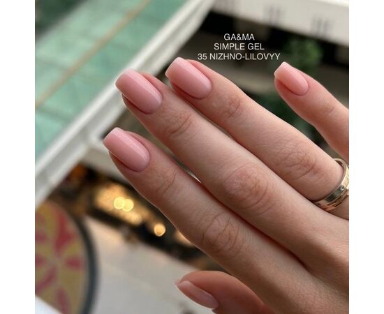 GA&MA. Simple builder gel #35 Soft Purple, 30 ml, гель без опилу, ніжно-ліловий #5