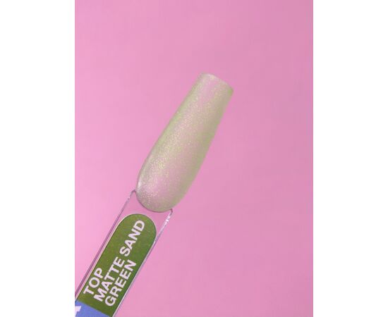 LUNAmoon. Matte Green Sand Top Coat, 13 ml, матовий топ з ефектом піску #3