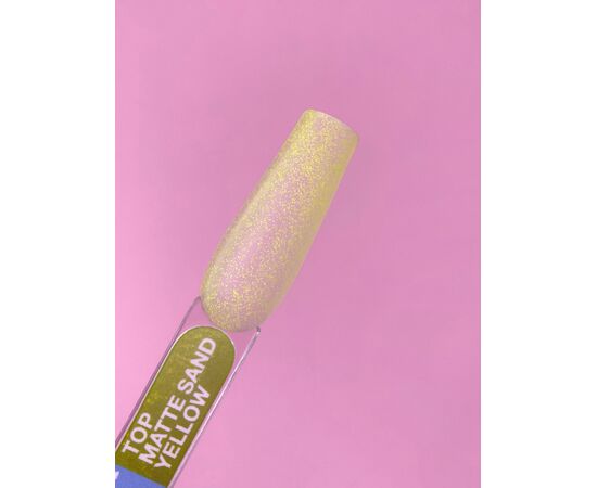 LUNAmoon. Matte Yellow Sand Top Coat, 13 ml, матовий топ з ефектом піску #3