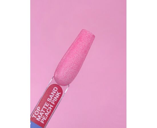 LUNAmoon. Matte Peach Pink Sand Top Coat, 13 ml, матовий топ з ефектом піску #2