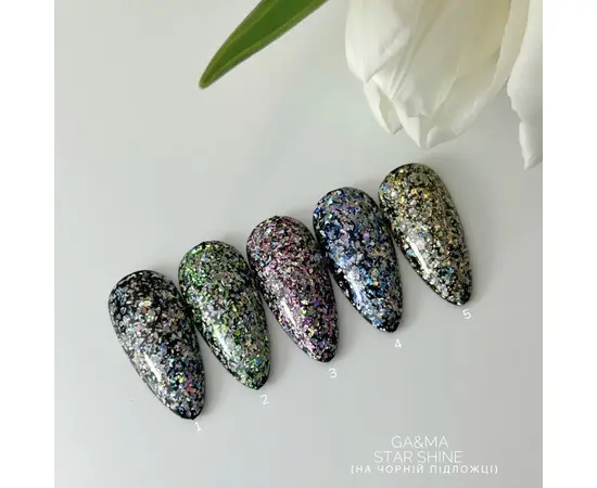 GA&MA. Gel polish, Star Shine #004, 5 g, Гель-лак для дизайну #3