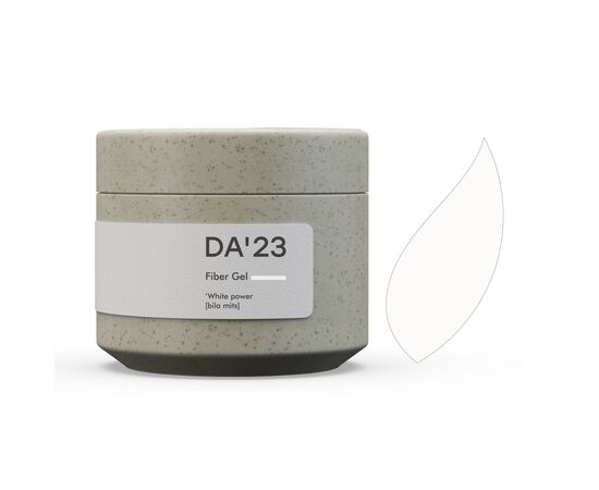 DA'23. Fiber gel, White Power, 30 ml, гель для укріплення, щільний білий #1