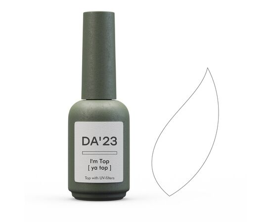 DA'23. Top coat, "I’m Top", no sticky with UV-filters, 14 ml, топ без липкого шару з UV-фільтрами #1