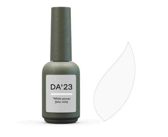 DA'23. Fiber gel, White Power, 14 ml, гель для укріплення, щільний білий #1