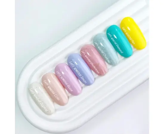 NOTD. Гель-лак Let's special Whistledown, 10 ml, рожевий із золотою поталлю #3