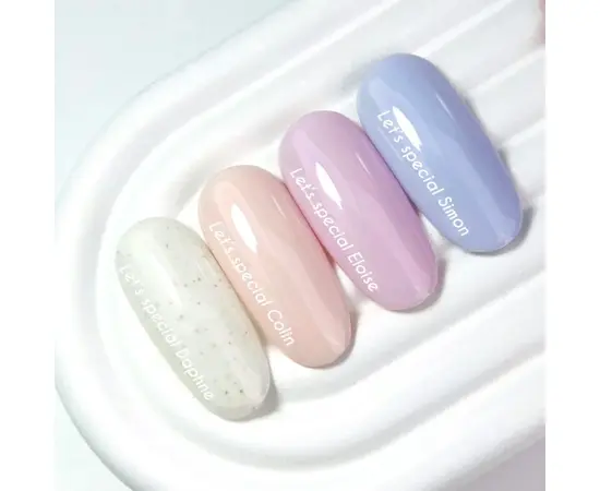 NOTD. Гель-лак Let's special Whistledown, 10 ml, рожевий із золотою поталлю #4