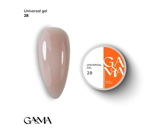 GA&MA. Universal gel 28, гель без опилу, рідкий, 30 ml #1