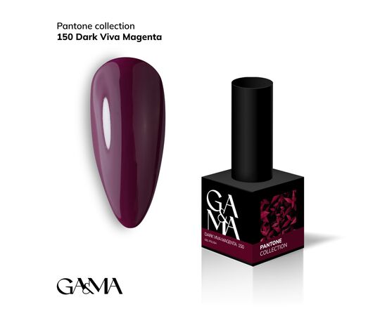 GA&MA. Gel polish #150 Dark Viva Magenta, 10 ml, гель-лак #1