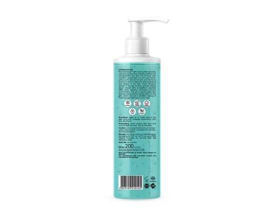 SHELLY. Cooling foot gel with menthol and peppermint oil, 200 ml. Охолоджуючий гель для ніг з ментолом та олією м'яти #2