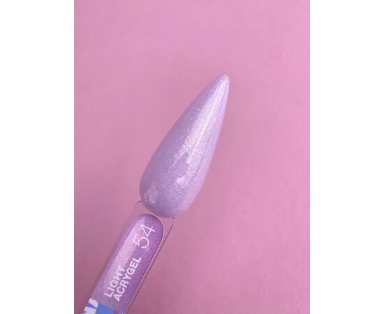 LUNAmoon. Light Acrygel #54 Pale purple with shimmer, 30 ml, рідкий гель для укріплення, ніжно-фіолетовий з шимером #2