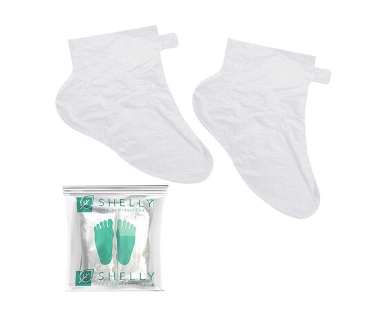 SHELLY. SET. Cream Socks for pedicure, 10 pcs. Набір кремових шкарпеток, 10 шт. #4