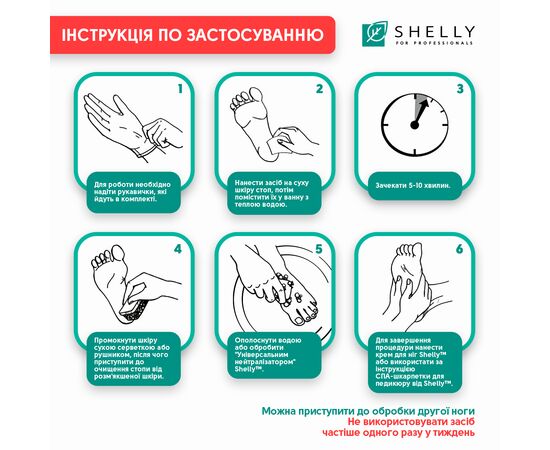 SHELLY. Keratolytic gel for removing calluses, Soft blade, 200 ml. Гель-кератолітик для видалення мозолів і натоптишів "М'яке лезо" #4