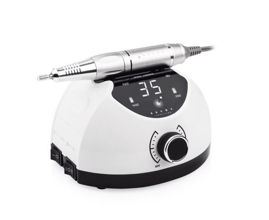 BUCOS. Nail drill "BUCOS X4 PRO", WHITE PEARL, 65W. Фрезер + 6 покращених фрез, 35 тисяч оборотів, реверс #1