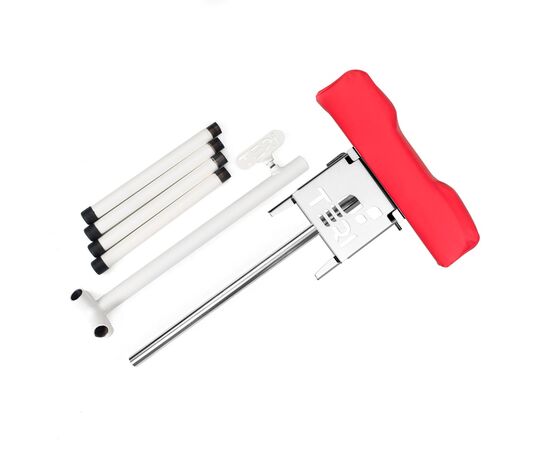 Teri. Pedicure stand for nail dust collector, red. Педикюрна підставка для настільних витяжок з червоним верхом (під замовлення) #6