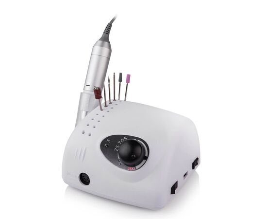 BUCOS. Nail drill "Bucos ZS-705", white, 65W. Фрезер + 6 покращених фрез, 35 тисяч оборотів, реверс, білий корпус #1