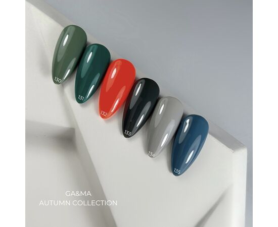 GA&MA. Gel polish #133 Asphalt, 10 ml, гель-лак, Мокрий асфальт #8