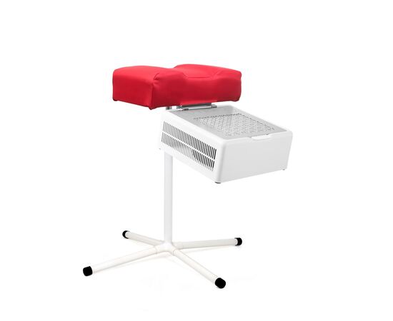 Teri. Pedicure stand for nail dust collector, red. Педикюрна підставка для настільних витяжок з червоним верхом (під замовлення) #3