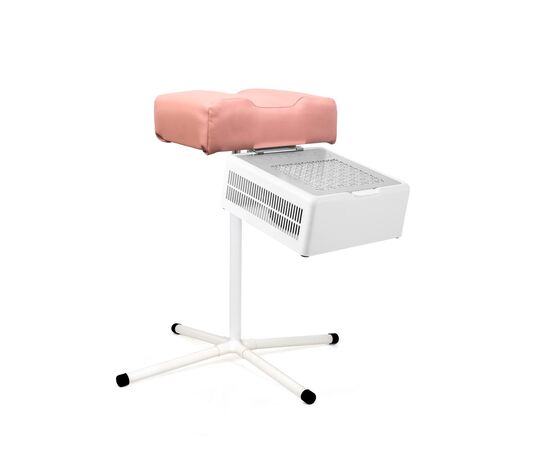 Teri. Pedicure stand for nail dust collector, light pink. Педикюрна підставка для настільних витяжок з світло-рожевим верхом (під замовлення) #3