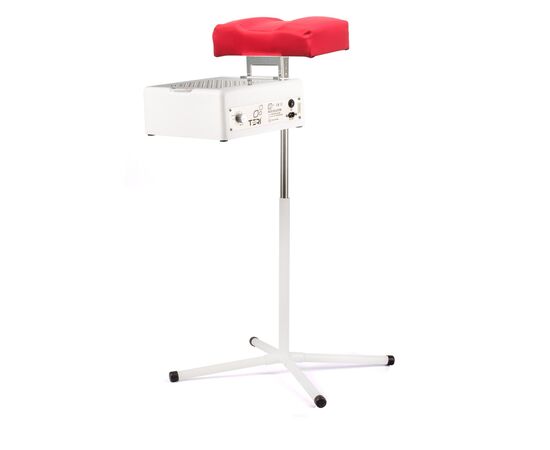 Teri. Pedicure stand for nail dust collector, red. Педикюрна підставка для настільних витяжок з червоним верхом (під замовлення) #2