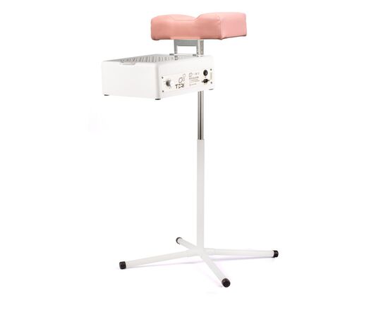 Teri. Pedicure stand for nail dust collector, light pink. Педикюрна підставка для настільних витяжок з світло-рожевим верхом (під замовлення) #2