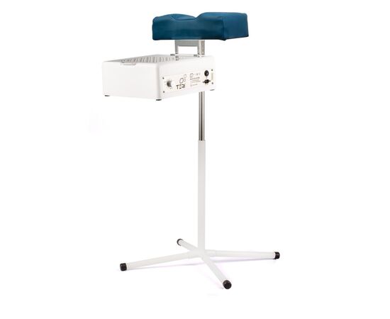 Teri. Pedicure stand for nail dust collector, blue. Педикюрна підставка для настільних витяжок з синім верхом (під замовлення) #2