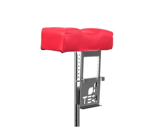 Teri. Pedicure stand for nail dust collector, red. Педикюрна підставка для настільних витяжок з червоним верхом (під замовлення) #4