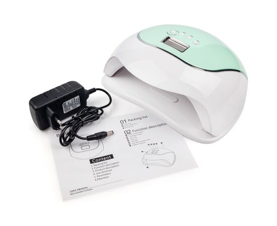 UV-LED lamp SUN BQ-V5 120W MACAROON GREEN. Лампа для сушки гель-лаку зелена #4