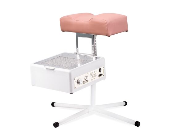 Teri. Pedicure stand for nail dust collector, light pink. Педикюрна підставка для настільних витяжок з світло-рожевим верхом (під замовлення) #1