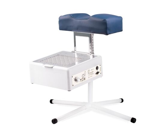 Teri. Pedicure stand for nail dust collector, blue. Педикюрна підставка для настільних витяжок з синім верхом (під замовлення) #1