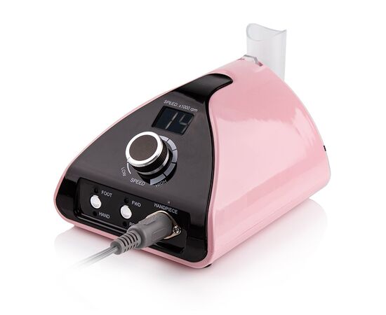 BUCOS. Nail drill "Bucos ZS-711", pink, 65W. Фрезер + 6 покращених фрез, 35 тисяч оборотів, реверс,  рожевий корпус #1