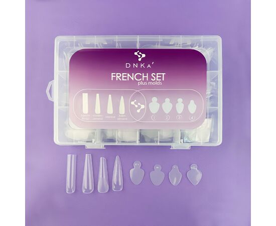 DNKa’. French Set plus molds DNKa, 192/96pcs. Френч сет (верхні форми + молди) 192/96 шт #1