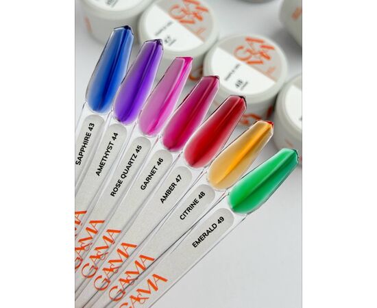GA&MA. Simple builder gel, Stained glass #49 Emerald, 15 ml, витражный гель без опилу, Смарагд #3