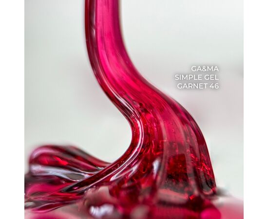 GA&MA. Simple builder gel #46 Garnet, 15 ml, гель без опилу, Гранат #2