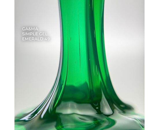 GA&MA. Simple builder gel #49 Emerald, 15 ml, гель без опилу, Смарагд #2