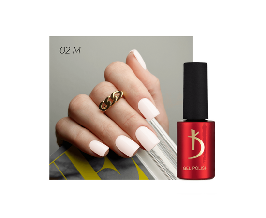 KODI Gel polish #02M, молочний напівпрозорий, 7 ml, гель-лак #4