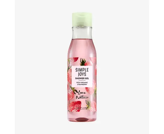 Simple joys. Shower gel with organic strawberry, 250 ml, Гель для душу з органічною полуницею #1