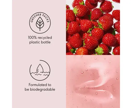 Simple joys. Shower gel with organic strawberry, 250 ml, Гель для душу з органічною полуницею #4