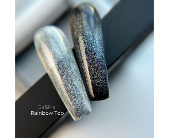 GA&MA. RAINBOW Top Coat (NEW), 10 ml, Топ з ефектом котячого ока (оновлений) #4