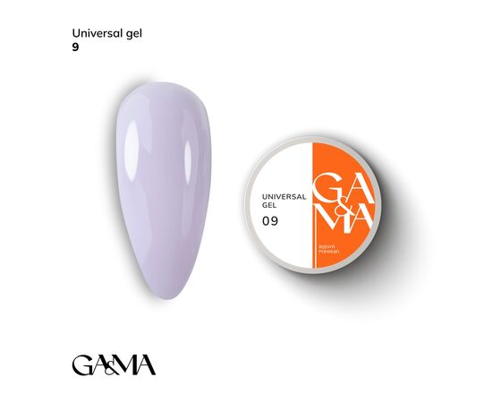 GA&MA. Universal gel #9, Lilac, гель без опилу, рідкий, 15 ml #1