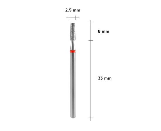 STALEKS Фреза алмазна "КОНУС УСІЧЕНИЙ" червона, Ø 2.5 mm #2