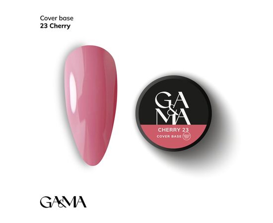 GA&MA. Cover base #23, CHERRY, 30 ml (формула одного шару) #1