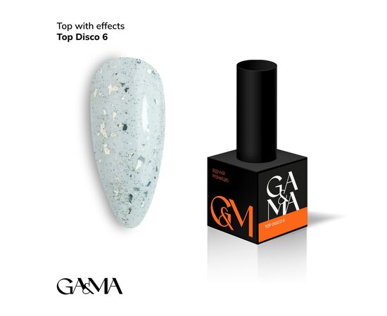 GA&MA. DISCO SHINE TOP #006, 10 ml, Топ світловідбиваючий, срібло #1