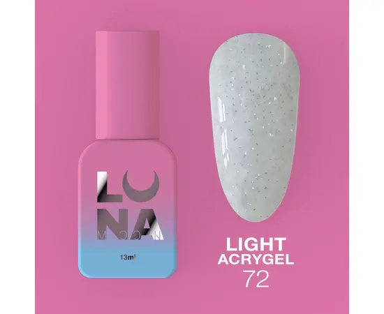 LUNAmoon. Light Acrygel #72, 13 ml, рідкий гель для укріплення #1