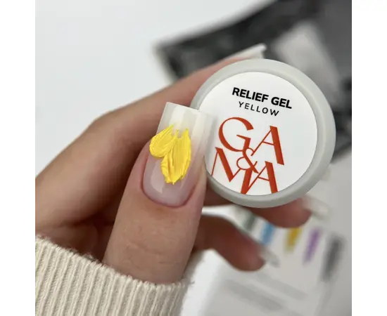 GA&MA. SET, Relief Gel, Pastel Collection, 5 pcs * 5 g. Набір Рельєф гелів, пастельна колекція #6