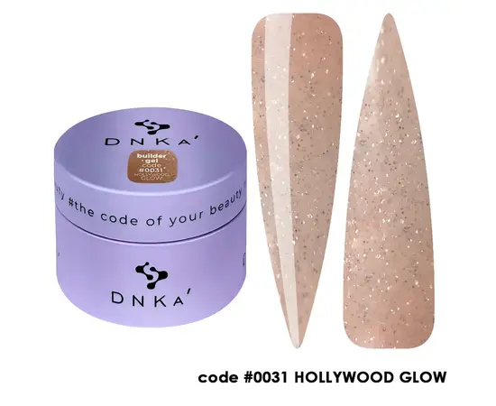 DNKa’. Builder Gel Hollywood #0031, 30 ml, світловідбиваючий гель для моделювання #1