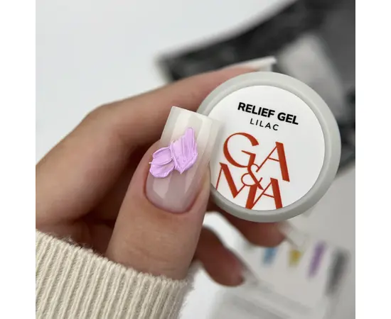 GA&MA. SET, Relief Gel, Pastel Collection, 5 pcs * 5 g. Набір Рельєф гелів, пастельна колекція #7