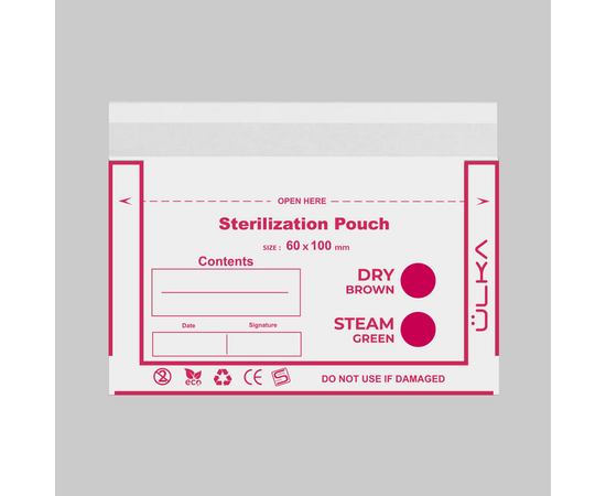 Ülka. Sterilization Pouch, 60*100, 100 pcs. Крафт-пакети для стерилізації з індикатором, 60*100, 100 шт. #1